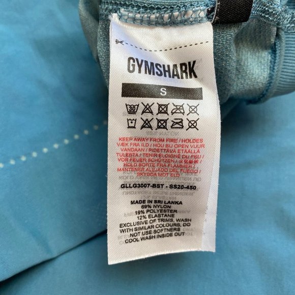 Gymshark Compression Cropped Leggings Womens Small Blue *Read - Picture 7 of 7